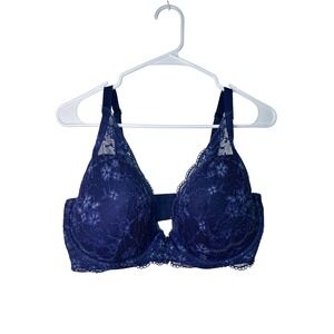 Victoria's Secret Navy Blue Lace Plunge Bra 38DD